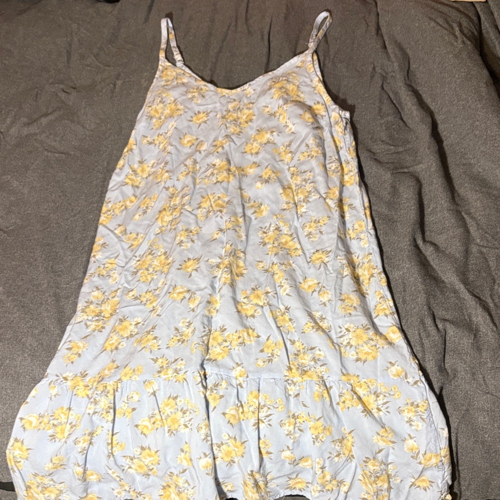 Floral Yellow and White Sundress